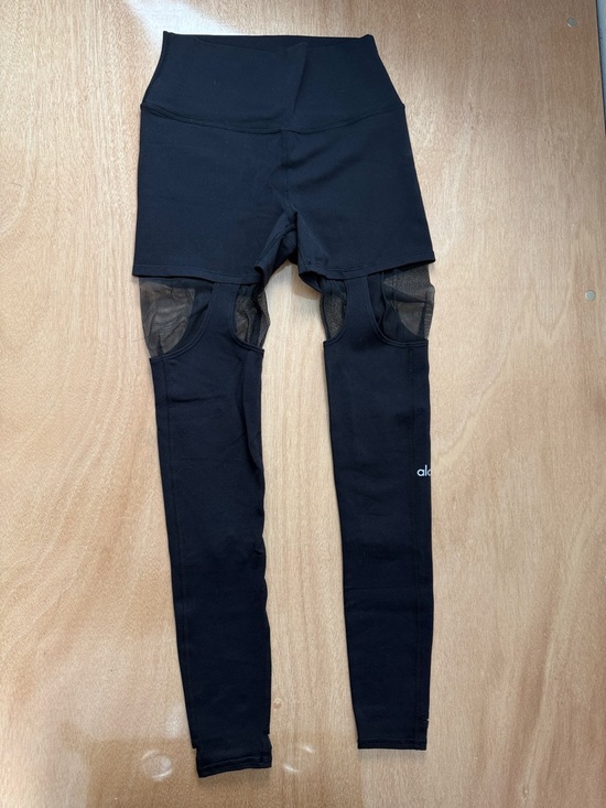 ALO Yoga Pants - ALO Yoga RARE Black High-Waist Leggings with Mesh Garter Cutouts